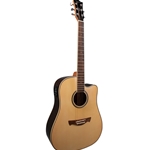 WS-20 EQ-NT Tagima Walnut Series Dreadnought String String Cutaway with TAGiMA 4 Band Active EQ with Tuner. Spruce Top with Walnut Back and Sides. Gloss Natural Top